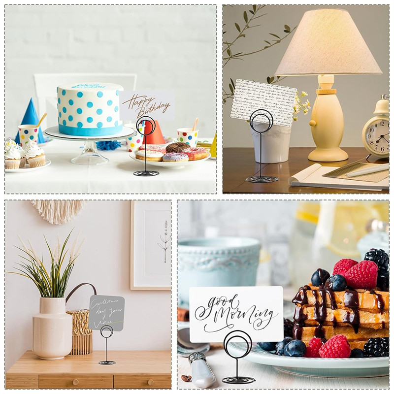 

【24 Hours Sale】36 Pcs Table Number Holders 3 Size Place Card Holder Name Numbers Menu Memo Note Card Picture Photo Holder Clip S