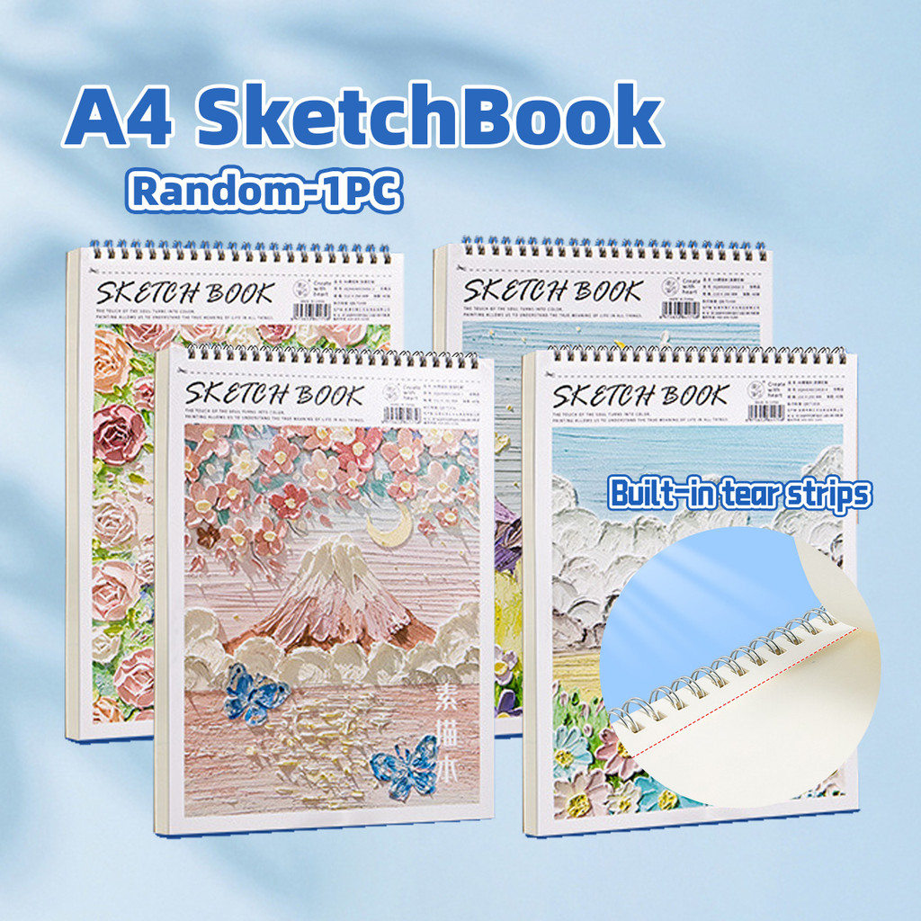 

Sketchbook aesthetic / Buku Gambar A4 / Buku Gambar Vertikal Jilid Spiral 40 Halaman / Buku Melukis