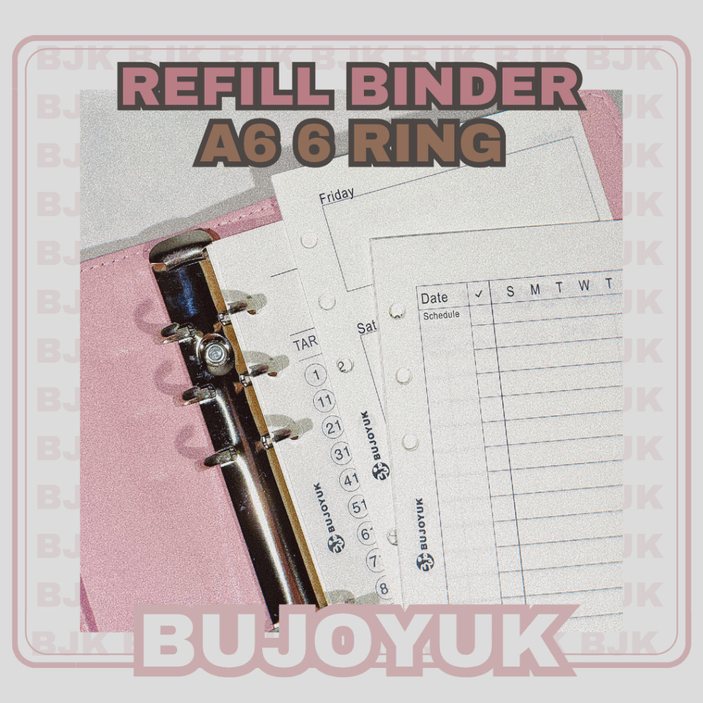 

Refill Binder BJK 6 Rings A6 100 GSM 45 Lembar - Buku Catatan Sekolah - Notebook Binder - Buku Journal [BUJOYUK]