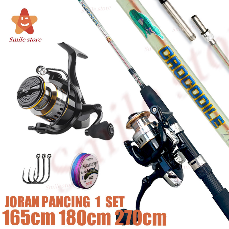 Joran pancing 1 set Joran fiber solid Transparan 270cm/Joran Fiber Solid Drat Action 8-17 Lbs Medium