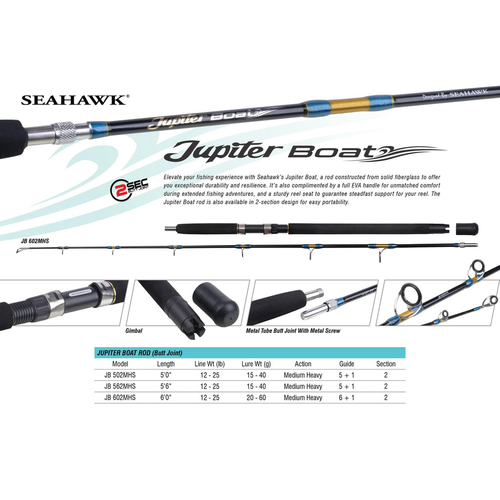 SEAHAWK Joran Spining/semi trolling Jupiter Boat - Fishing Rod