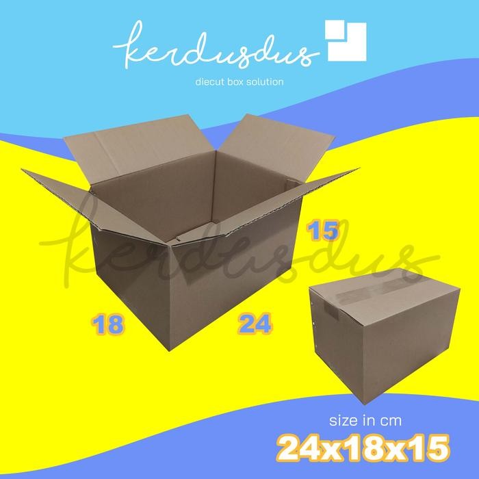 

24x18x15 cm kardus box karton kotak packing packaging POLOS SHEET