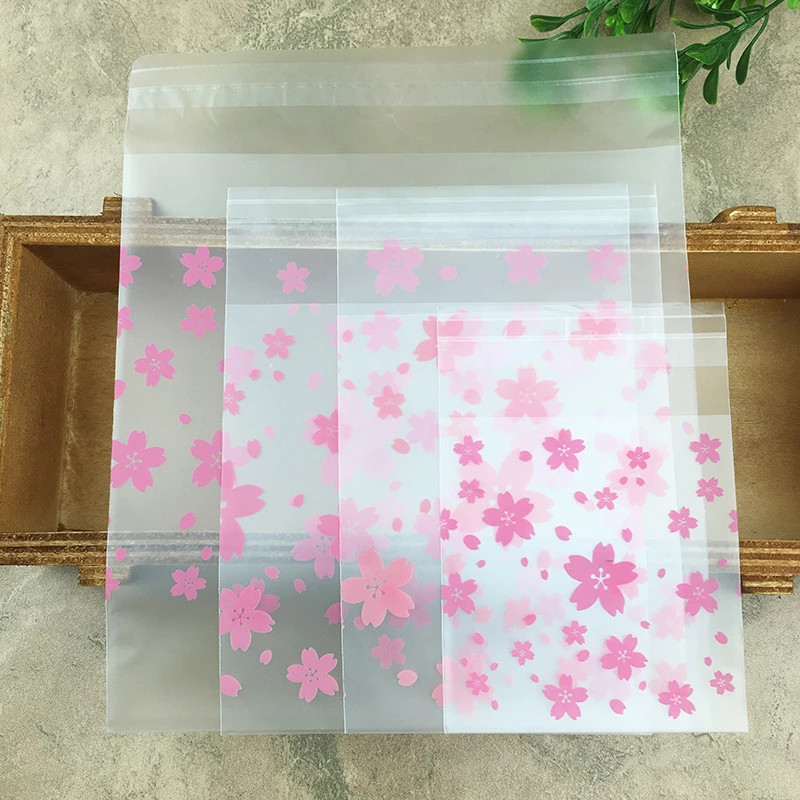 

100pcs self-adhesive plastic bags opp transparent bags gift candy bags for cookies wedding with adhesive packaging bags