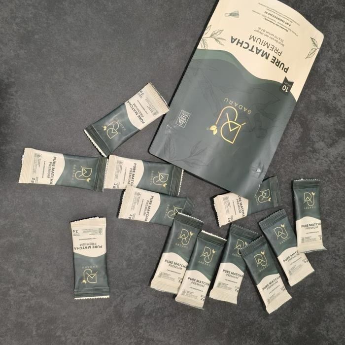 

TNKSYU" - MATCHA BADARU isi 10 sachet PURE MATCHA BUBUK MINUMAN INSTAN