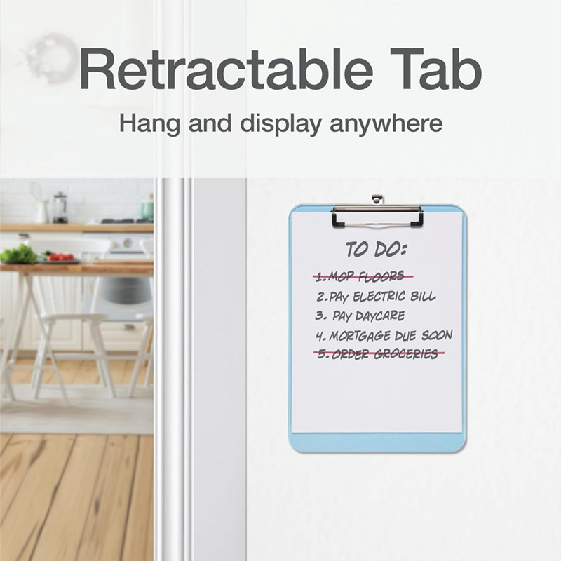 

Stylish-Plastic Clipboards, Metal Clip With Plastic Corners, Clipboard With Storage, 12.5Inch X 9Inch, 6 Pack