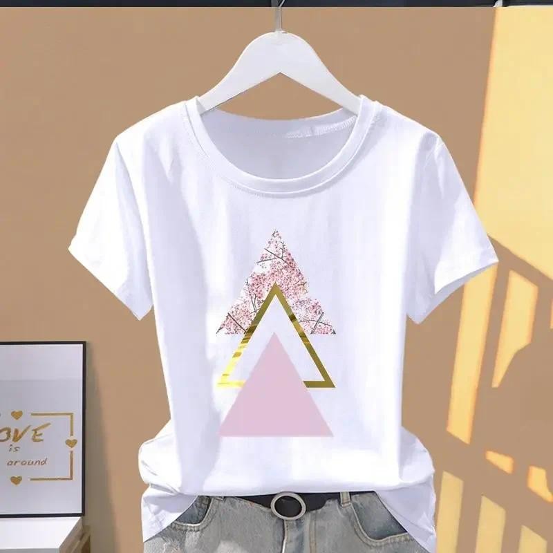 Women Print Floral Sports Fashion Casual Explosive Short Sleeve T-shirt Graphic Tshirts  Women Cloth