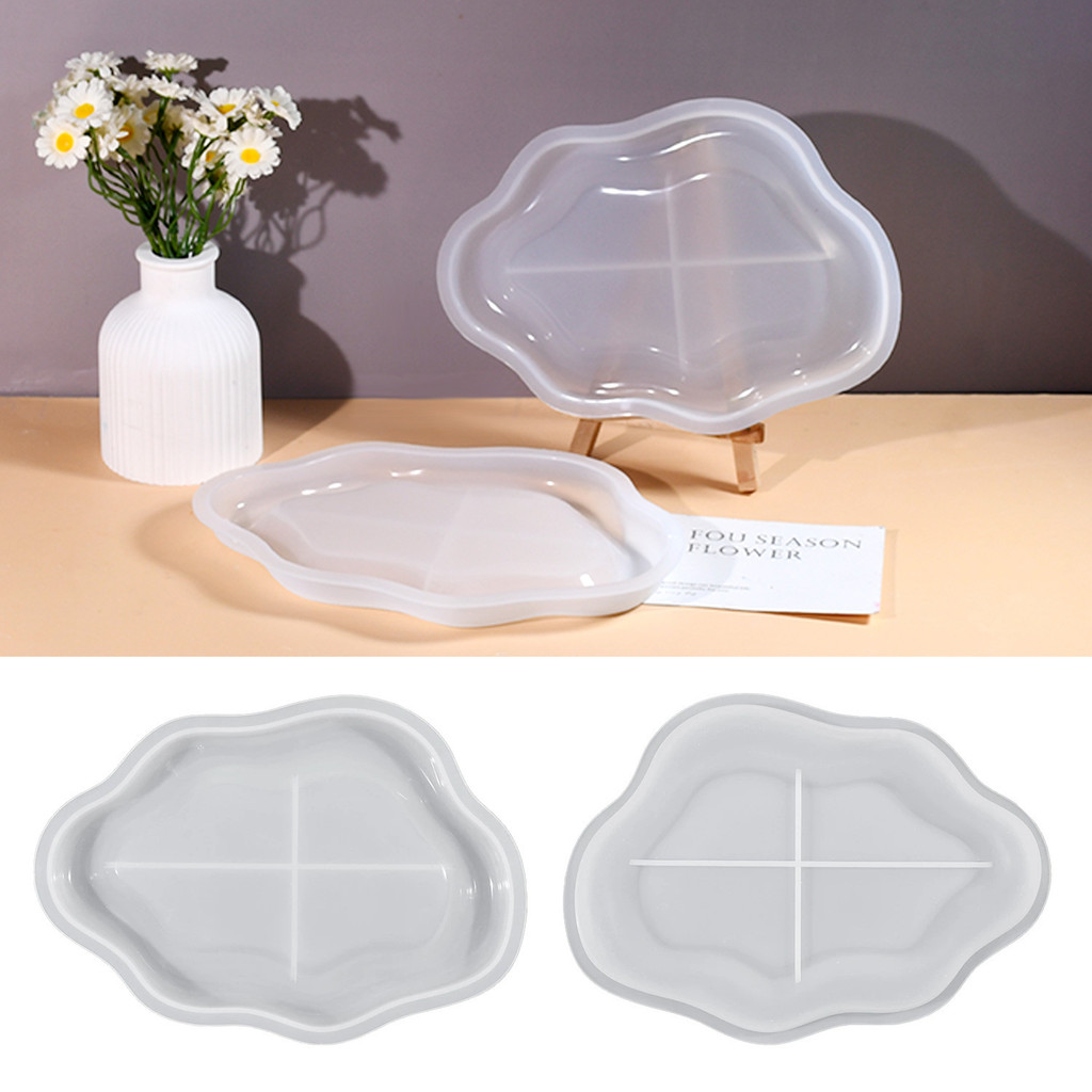 

DIY Handmade Cloud shaped Tray Silicone Mold Jewelry Decoration Tray Resin Mold Home Decor Supplies Dropping Silicone Mold