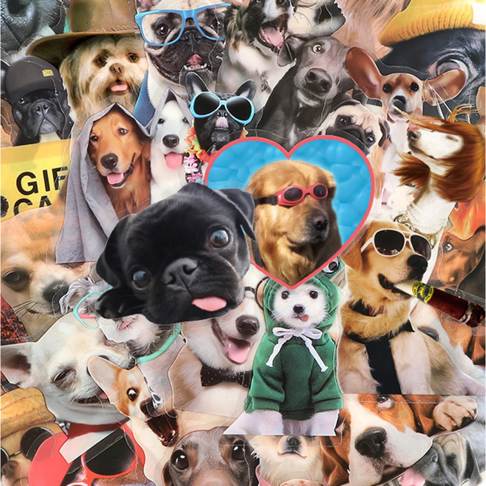 

10/50PCS Cute Transparent Puppy Meme Graffiti Sticker Kawaii Dogs Cartoon Decal Notebook Phone Luggage Cup Car Guitar Kid Toys