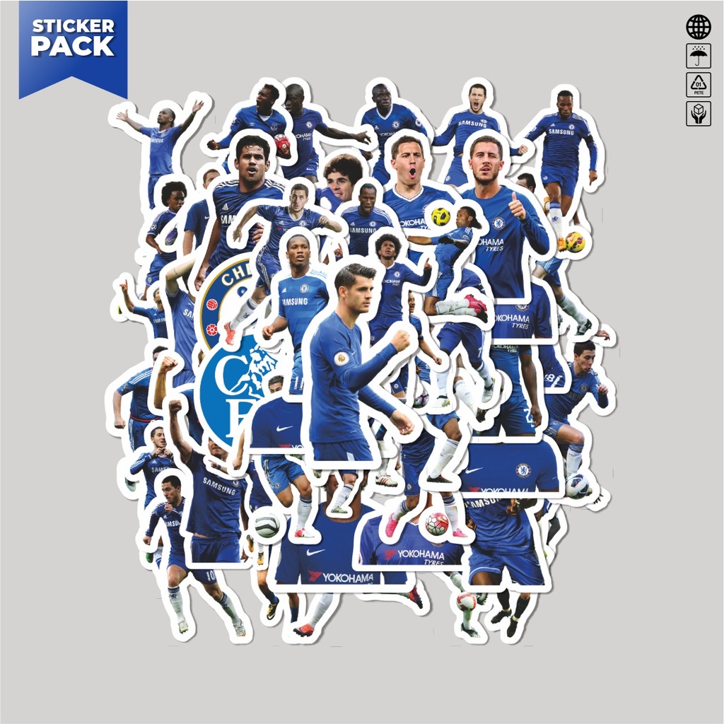 

[100PCS]Stiker Pack Football Series Chelsea FC Aesthetic Vinyl Anti Air Dekorasi Sticker Laptop Buku Journal Koper Helm Casing HP Gitar Helm Skateboard