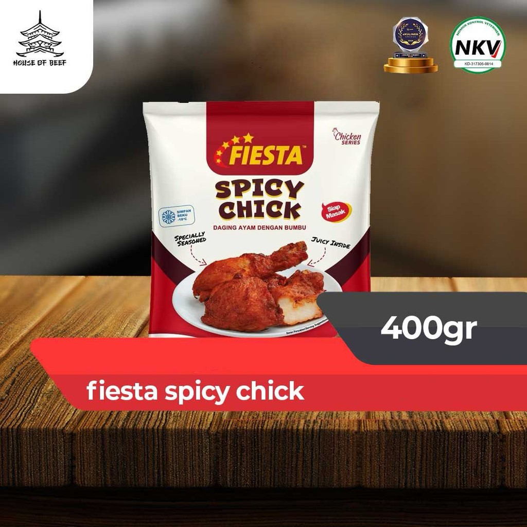

fiesta spicy chick ukuran 400gr