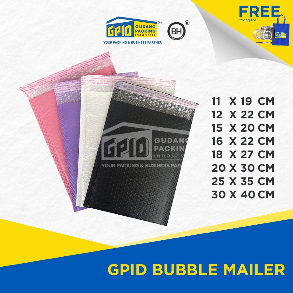 

GPID BUBBLE MAILER - Amplop Bubble Berbagai Ukuran