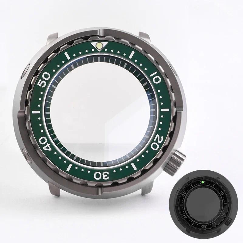 HEIMDALLR Watch Titanium Tuna SBBN031 Watch Case tuna can resist watch Ceramic Bezel Sapphire For NH