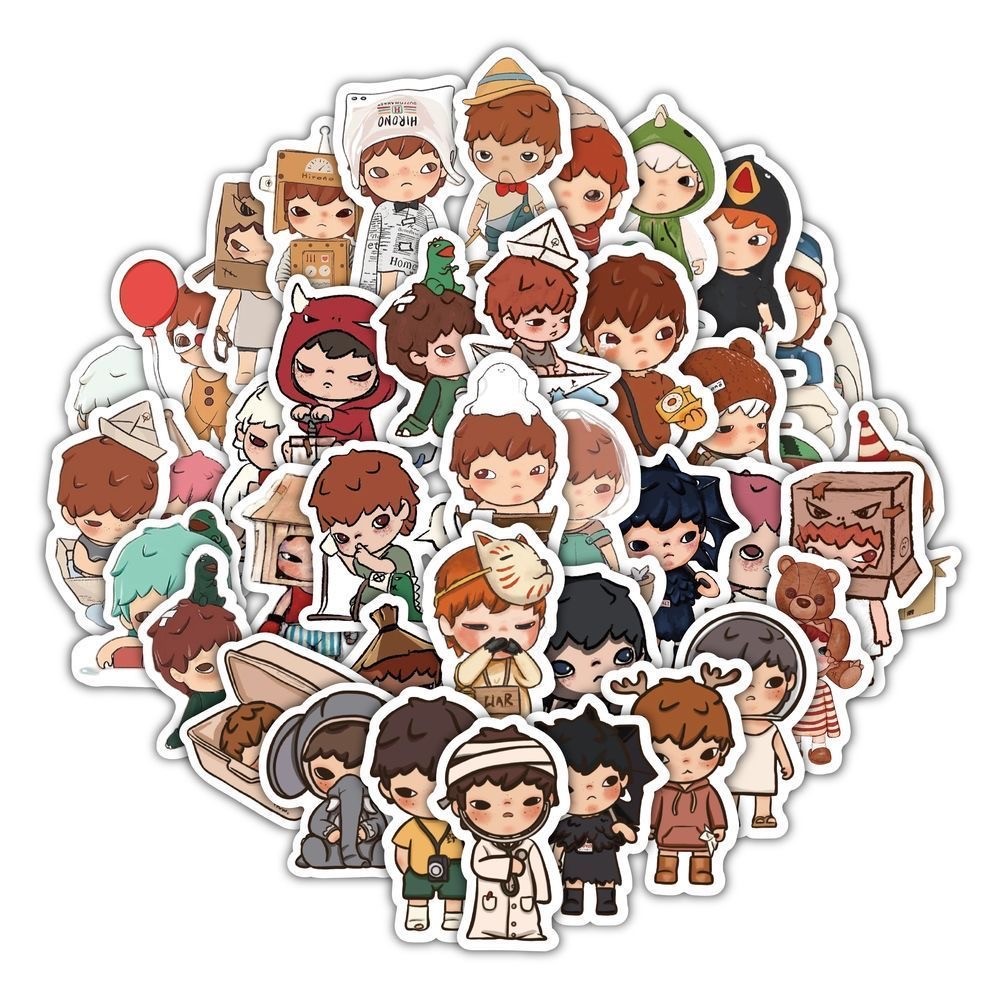 

60Pcs Hirono Aesthetic Stickers Graffiti Decals For Laptop Luggage Guitar Skateboard Vinyl Decals
