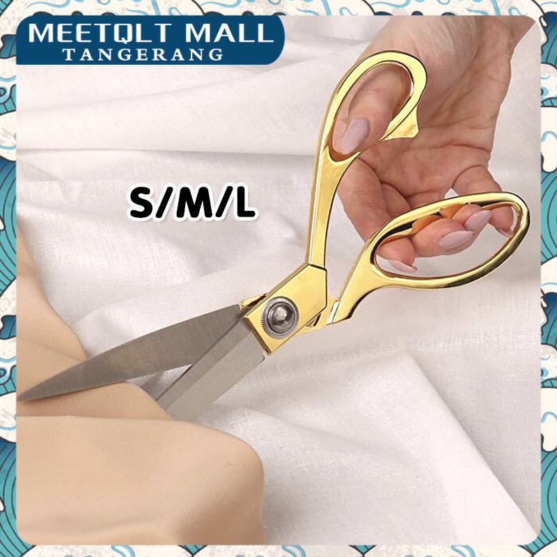 

Gunting Potong Bahan Textile Scissors S/M/L Baja Karbon Tahan Lama Untuk Kain Denim/Sutra