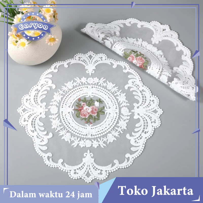 Promo Renda Taplak Meja Table Mat Lace Taplak Meja Kain Bordir Taplak Meja Makan Bordir Renda Gaya