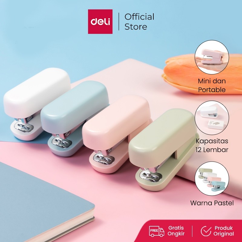 

Deli Staples Mini / Stapler Kapasitas 12 Lembar Portable TA202