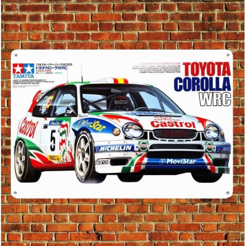 Metal Poster Car Scale Model Tin Sign Plaque Tamiya Boxart  Wrc