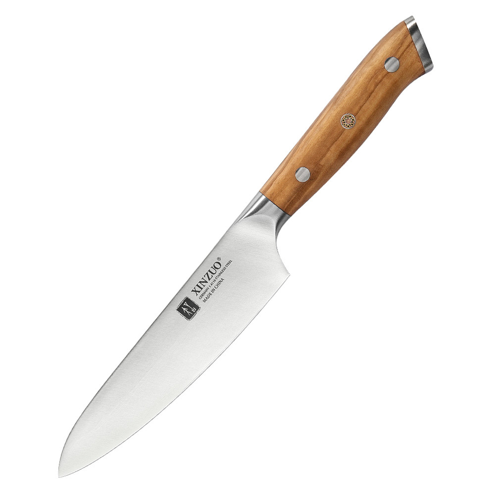 

XINZUO 5.2 Inches Utility Knife 67 German Din 1.4116 Steel With High Quality Olive Handle Core Hardness 56-58HRC Multi-tools