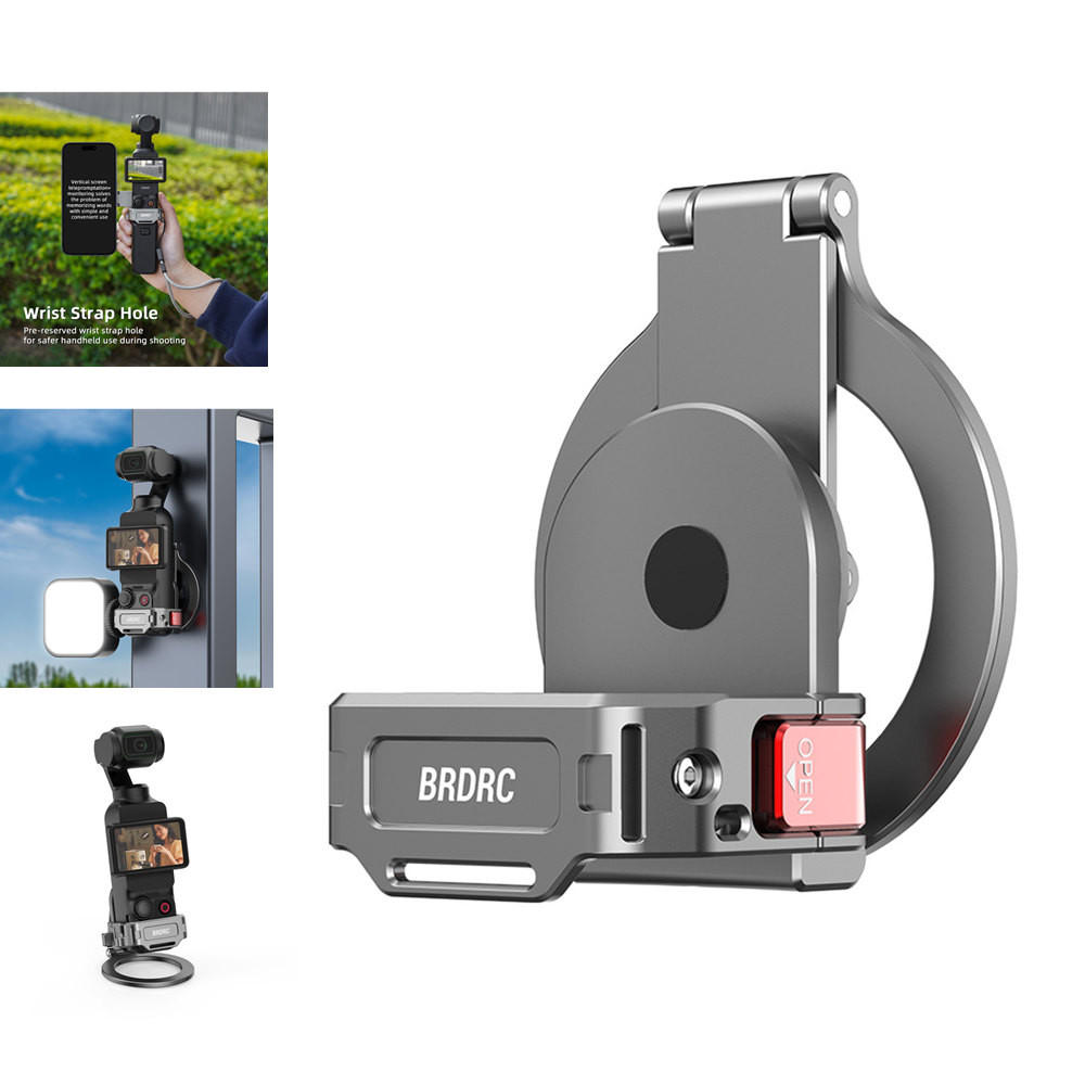 2025 Magnetic Adapter For DJI Pocket 3 Teleprompter Mount Base Camera Live Streaming Metal Bracket E