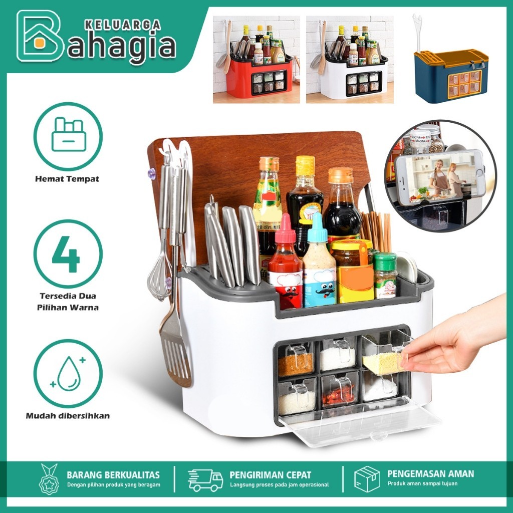 

[KB] Rak Dapur Serbaguna Rak Penyimpanan Bumbu Dapur Multifungsi Kitchen Shelf 6Laci Multifungsi