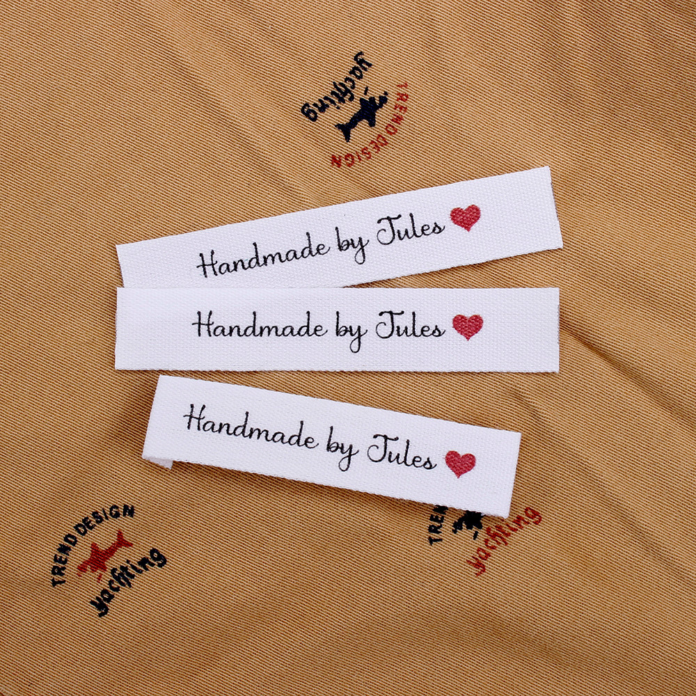 

Custom Sewing Label, Clothing Labels, Fabric Tags, Logo or Text, Cotton Ribbon, Custom Design, Handmade Label, MD3043