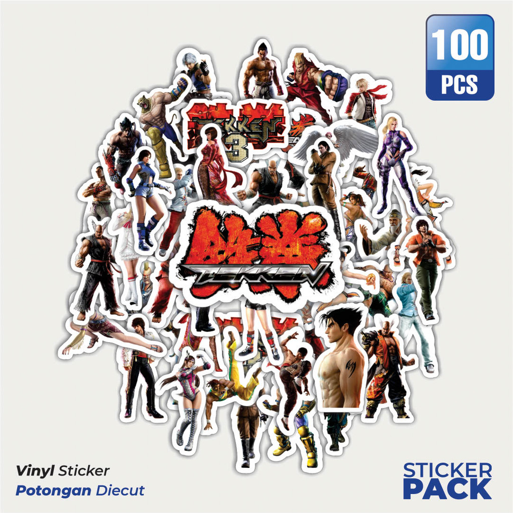 

Super Hemat! 100 PCS Stiker Game Series Tekken Character Mix 3 Waterproof Aesthetic- Untuk Laptop, Motor, dan Helm - Paper Stationery Pack