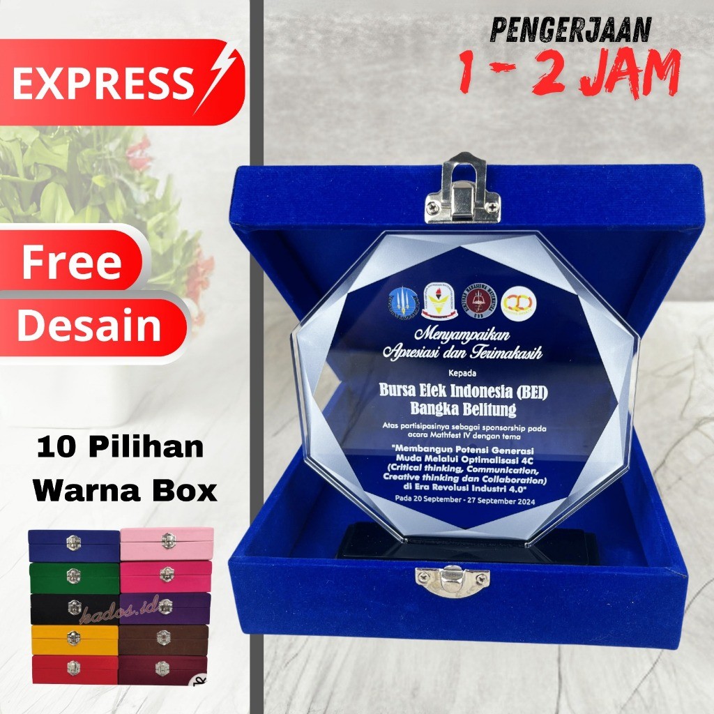 Plakat, Penghargaan, Trophy, Plakat Wisuda, Akrilik Express 1 - 2 Jam