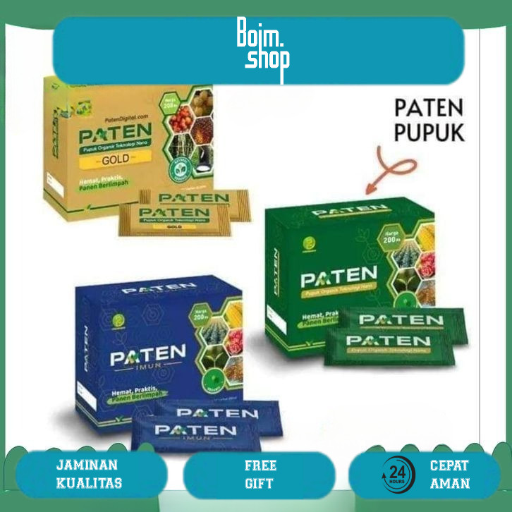 1 BOX 24 SACHET  PUPUK PATEN IMUN /PATEN IJO/PATEN GOLD/PUPUK ORGANIK UNTUK TANAMAN KARET/SAWIT/KAKA
