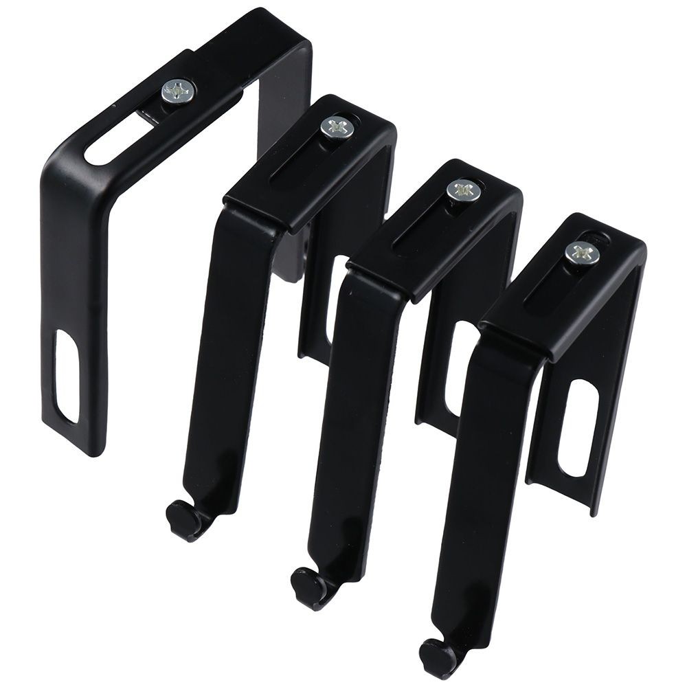 

4 Pieces Black Metal Universal Partition Hanger Set Adjustable Cubicle Hangers for Whiteboard,Bulletin Board and Other Panels
