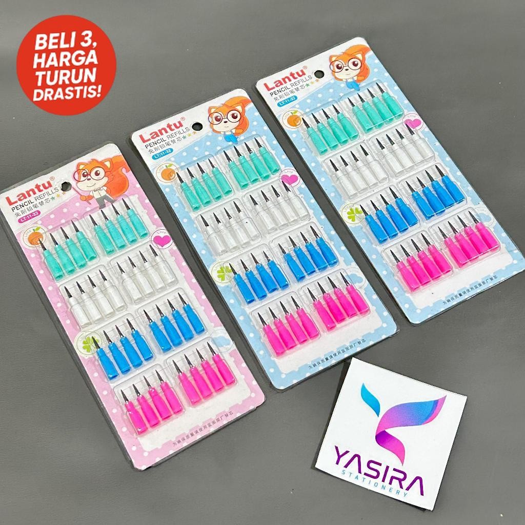 

SATU PAD 32 PCS Refill Pensil Lantu Bensia Pensil Cabut Susun