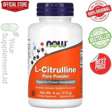 

NOW Foods L Citrulline NO Nitric Oxide booster peredaran darah USA - Powder 113gram