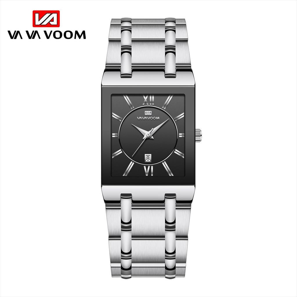 Jam Tangan Pria Analog Date VAVA VOOM 2431 Stainless Steel Original Anti air 3 atm