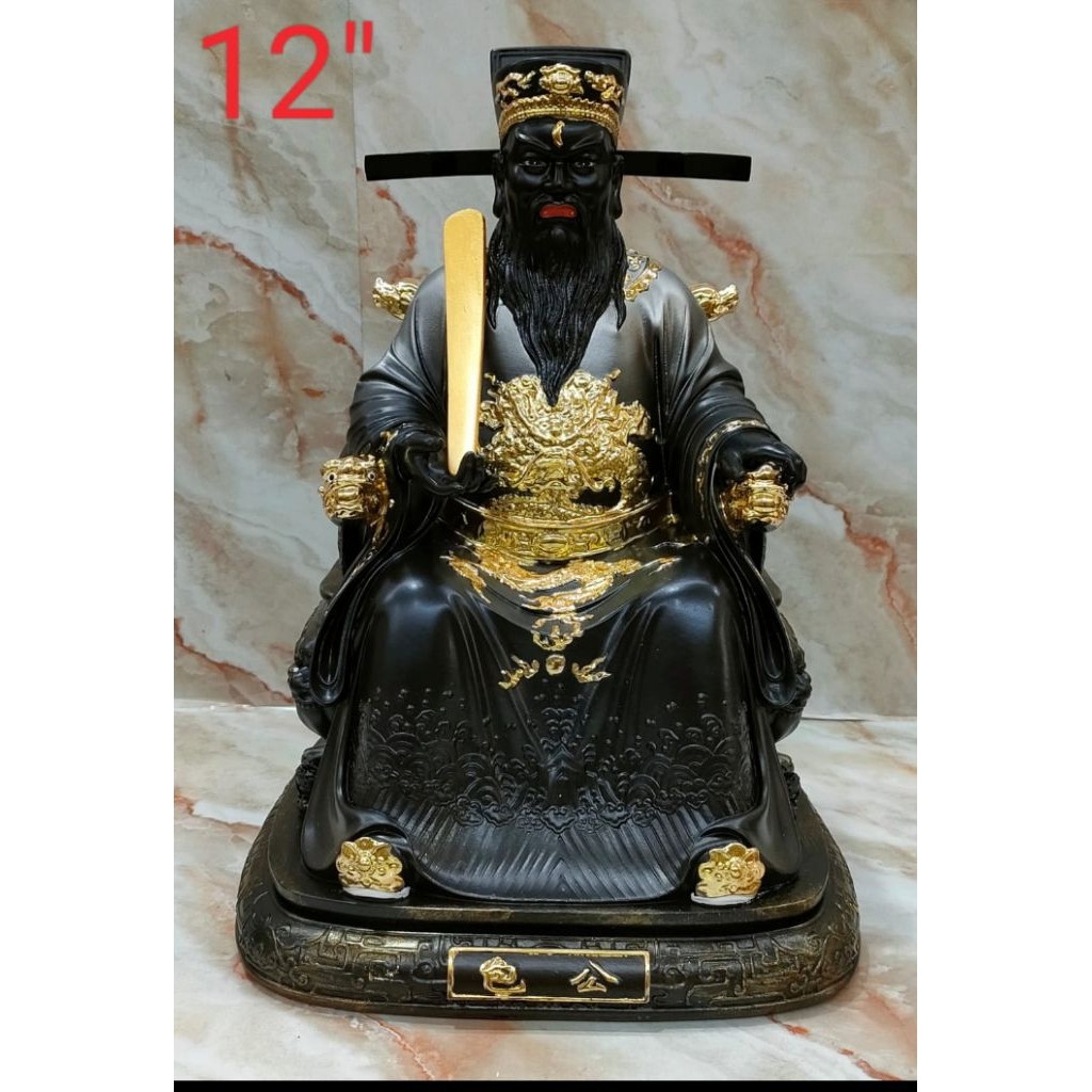 patung dewa hakim bao  / pao kong / paokong / bao kong - fiber - 12inch