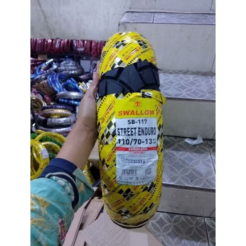 BAN LUAR MOTOR  SWALLOW  110 /70/13 STREET ENDURO