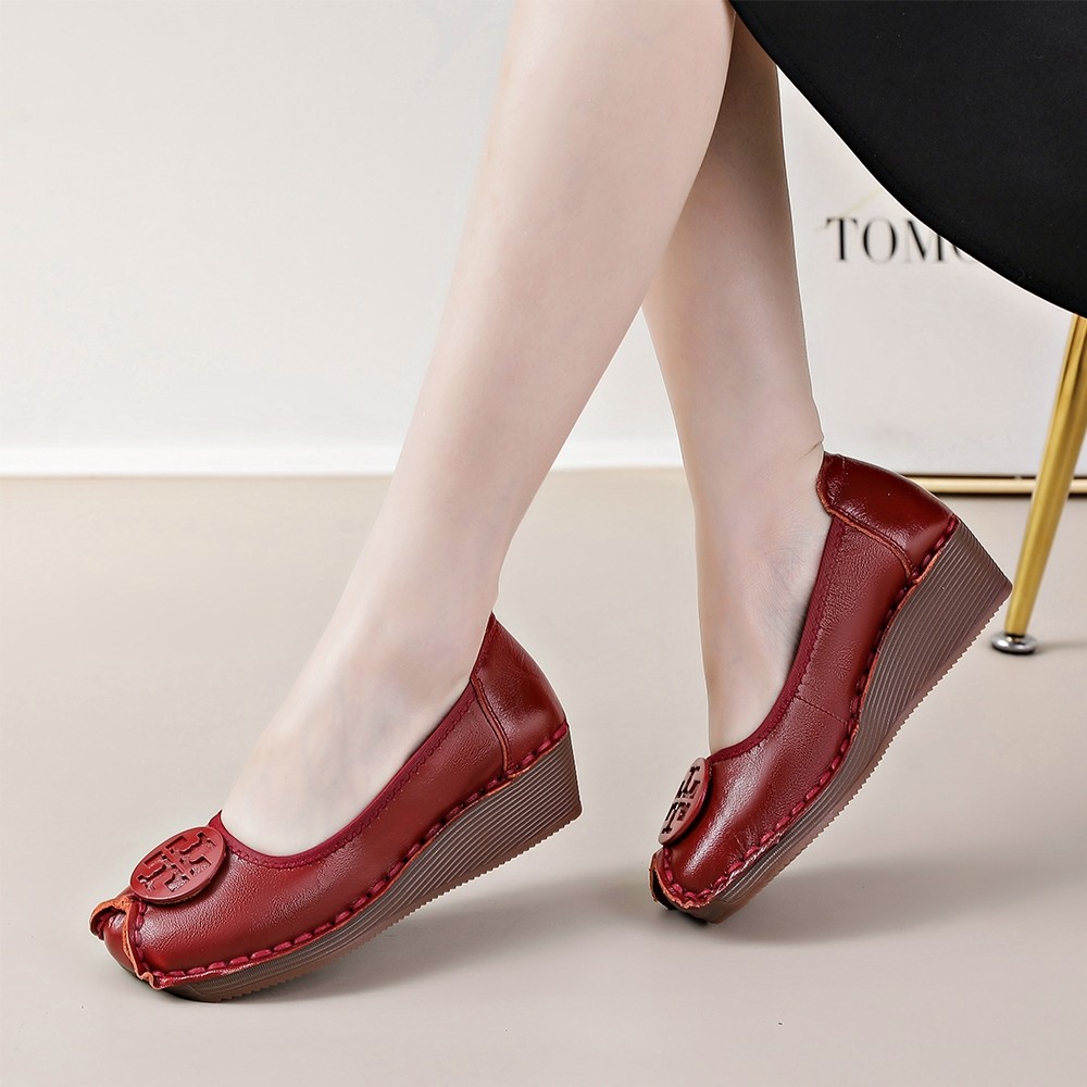 shoes balerina woman Sepatu Wanita to ry burch Miror ballerinaTory burch full kulit tory tinggi 5cm