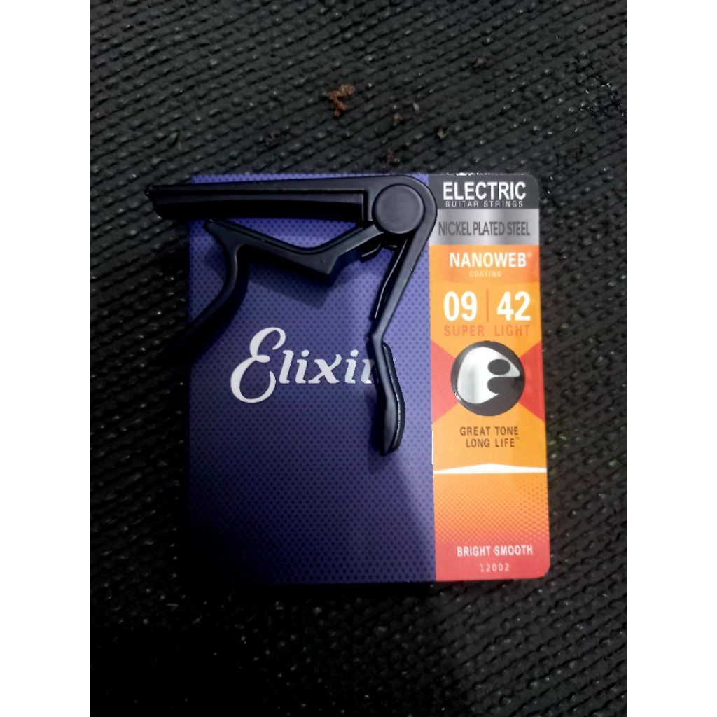 CV56TY Senar Gitar Akustik/Listrik Elixir 《[1set+capobesi+pick]》  Import Terbaik Anti karat