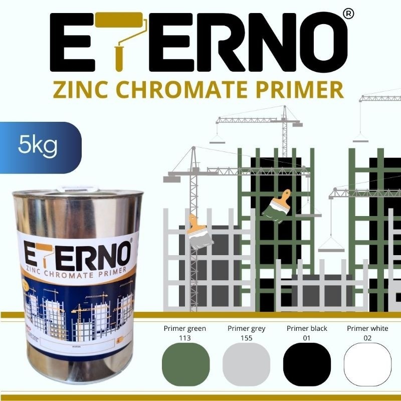 PROMO Zinc chromate primer - zinchromate - cat dasar besi - meni besi 5kg