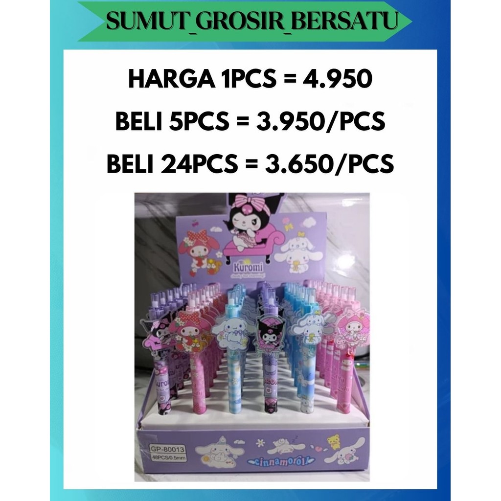 

SGB PULPEN PENA GEL 0.5MM CETEK TINTA HITAM MOTIF CANTIK BLACKPINK SANRIO SHINCAN LOTSO