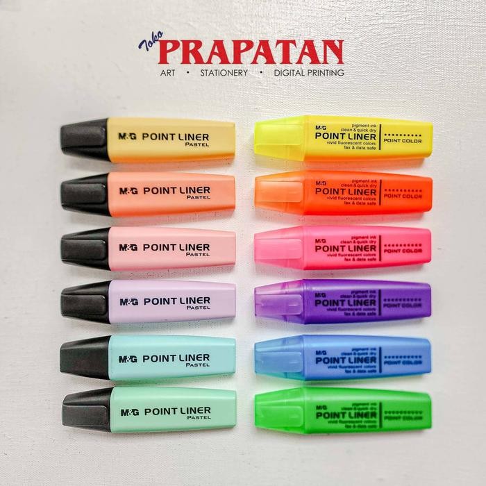 

M&G Point Liner Highlighter Pastel Fluorescent - PASTEL, ORANGE