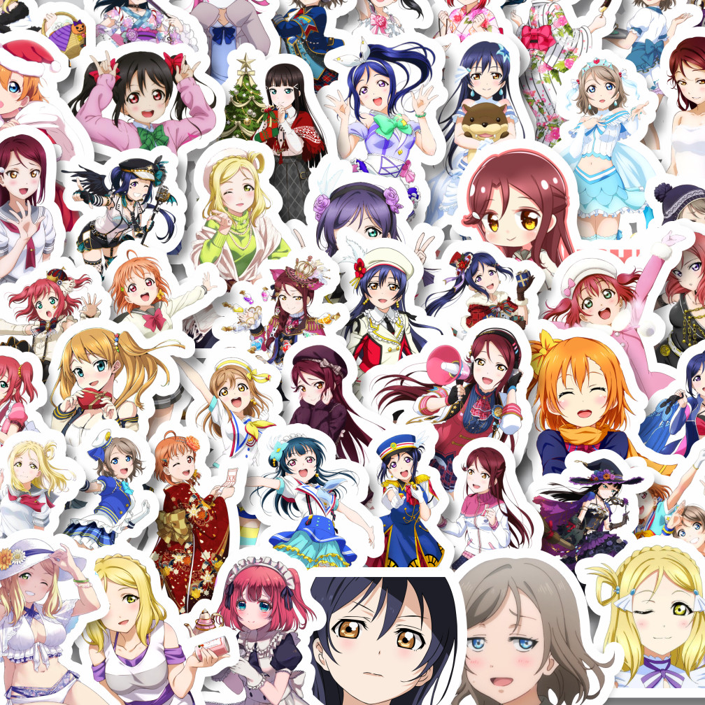 

Stiker Cutting Pack Stiker Anime Series Love Live Character Mix 5 Isi 100Pcs Series Aesthetic Lucu Keren Untuk Koper Bahan Vynil