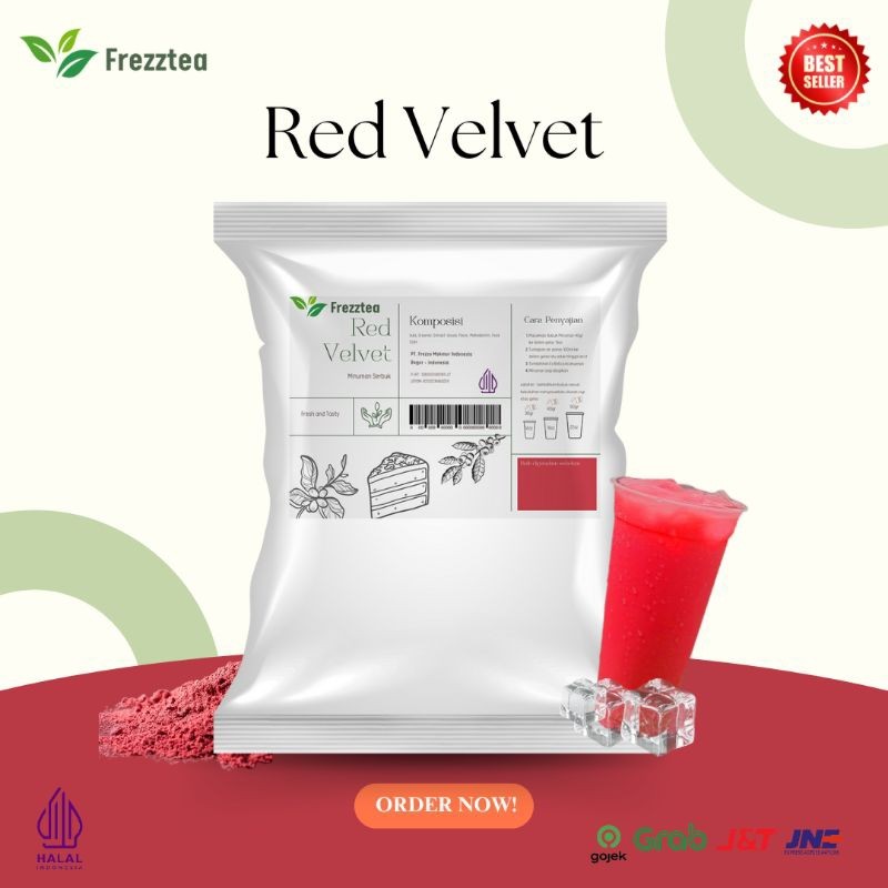 

FREZZTEA Bubuk Minuman Rasa Red Velvet 1kg / Powder Redvelvet / Bubuk Minuman kekinian dan termurah