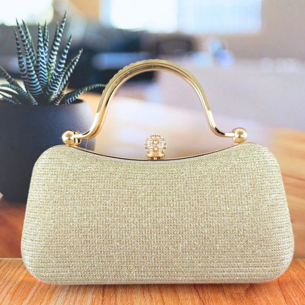 RAFATA Tas Pesta Kondangan Wanita Elegan Kekinian Import Mewah Terbaru Kristal Premium TasPesta 7091