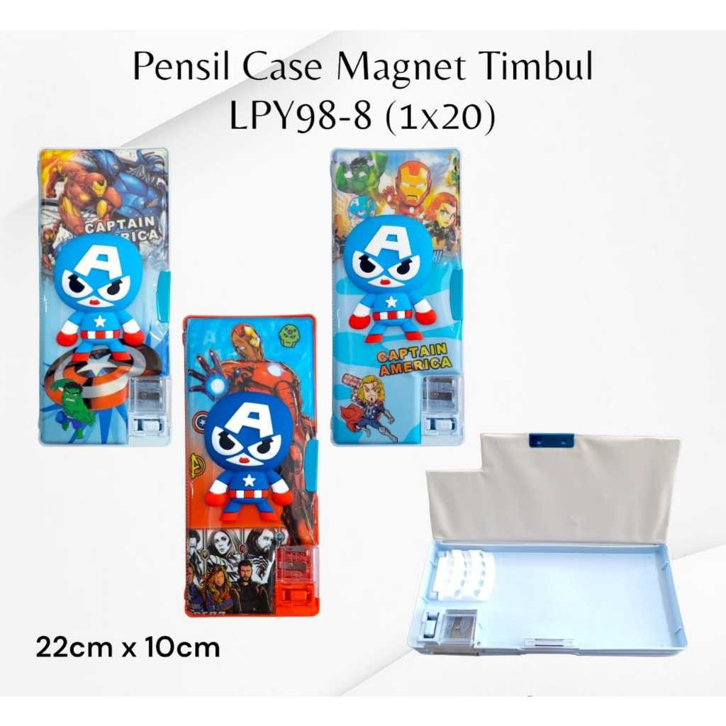 

[SDW] pekanbaru/TEMPAT PENSIL / PENSIL CASE MAGNET TIMBUL MOTIF COWOK