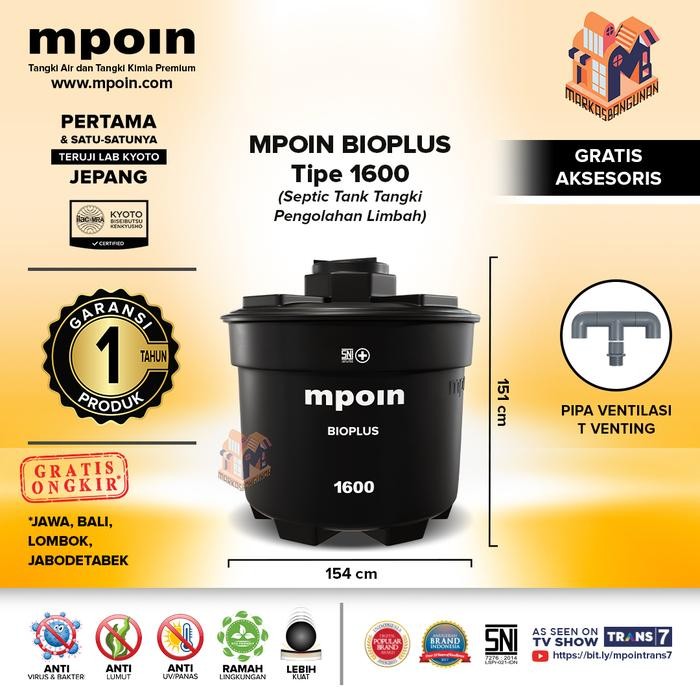 Tangki Septic MPOIN Bioplus 1600 Liter