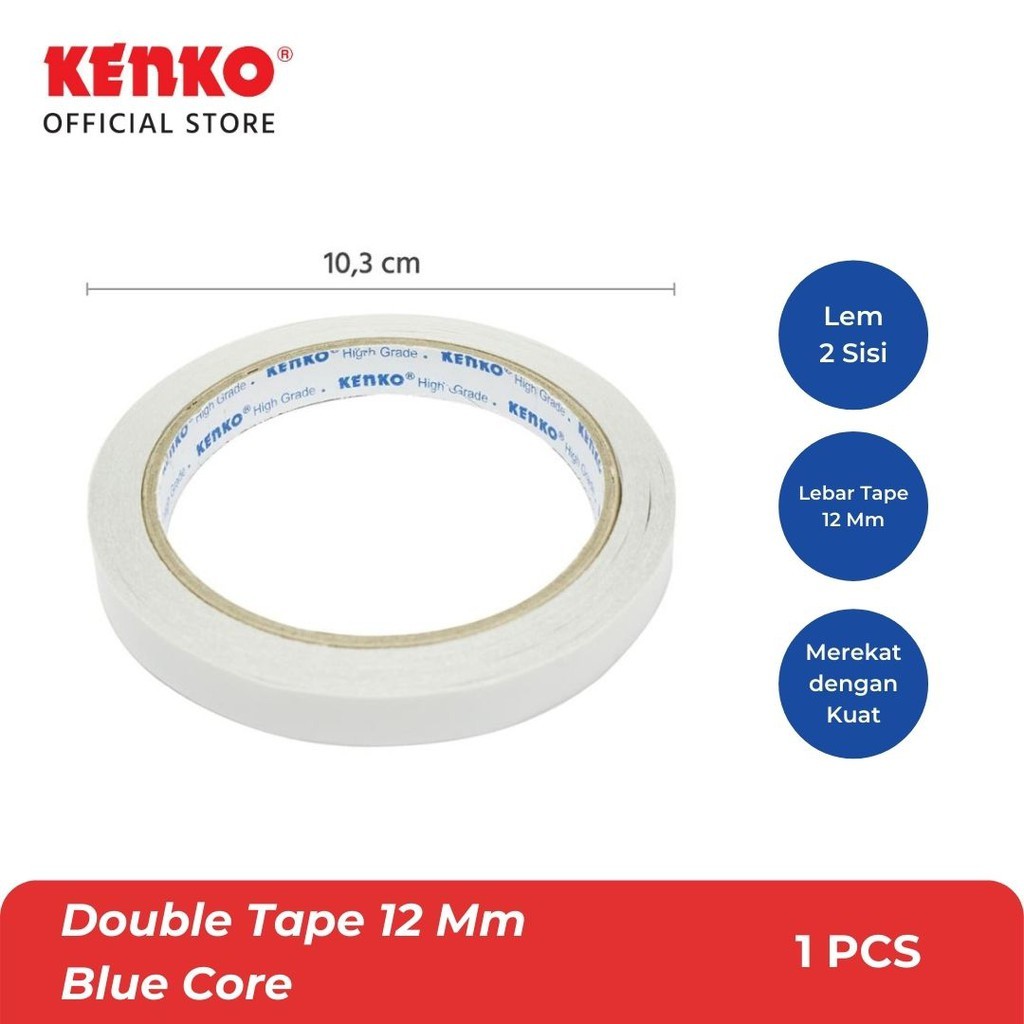 

Kenko Double Tape 12Mm - Blue Core High Quality