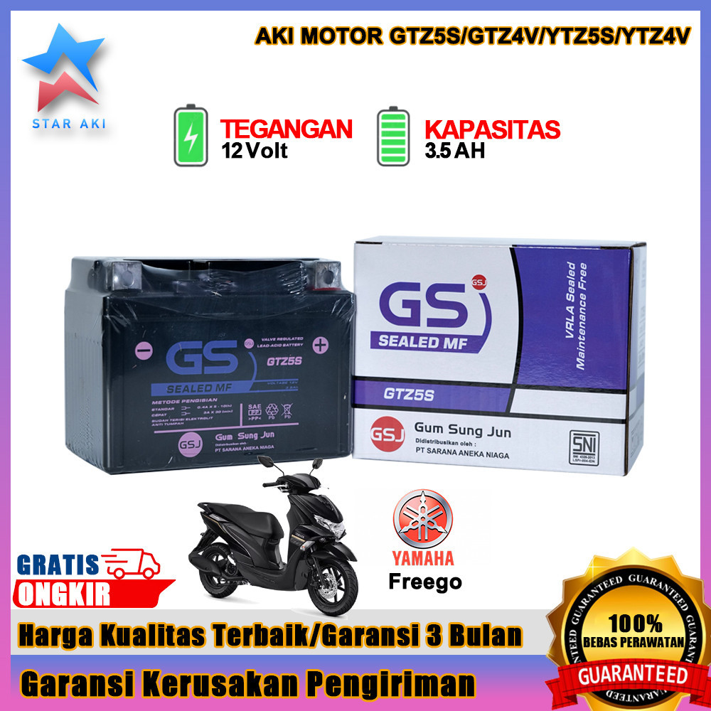 Aki Motor Yamaha Freego Aki Kering Accu Kering MF GTZ5S