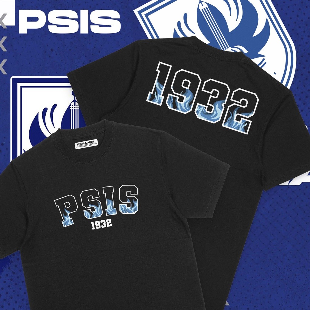 (NEW) Kaos PSIS Semarang "Fire PSIS" - Kaos PSIS Liga 1/Mahesa Jenar/Panser Biru Snex