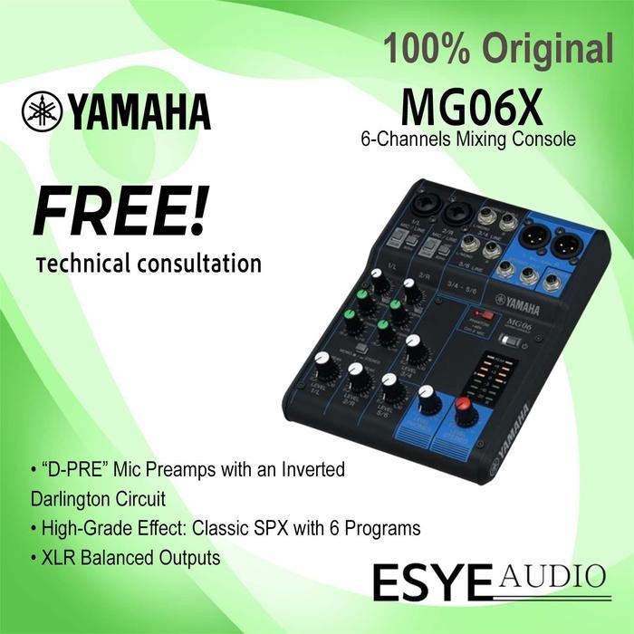 Yamaha MG06X MG 06X MG06 X Mixing Console Mixer 6 Channel