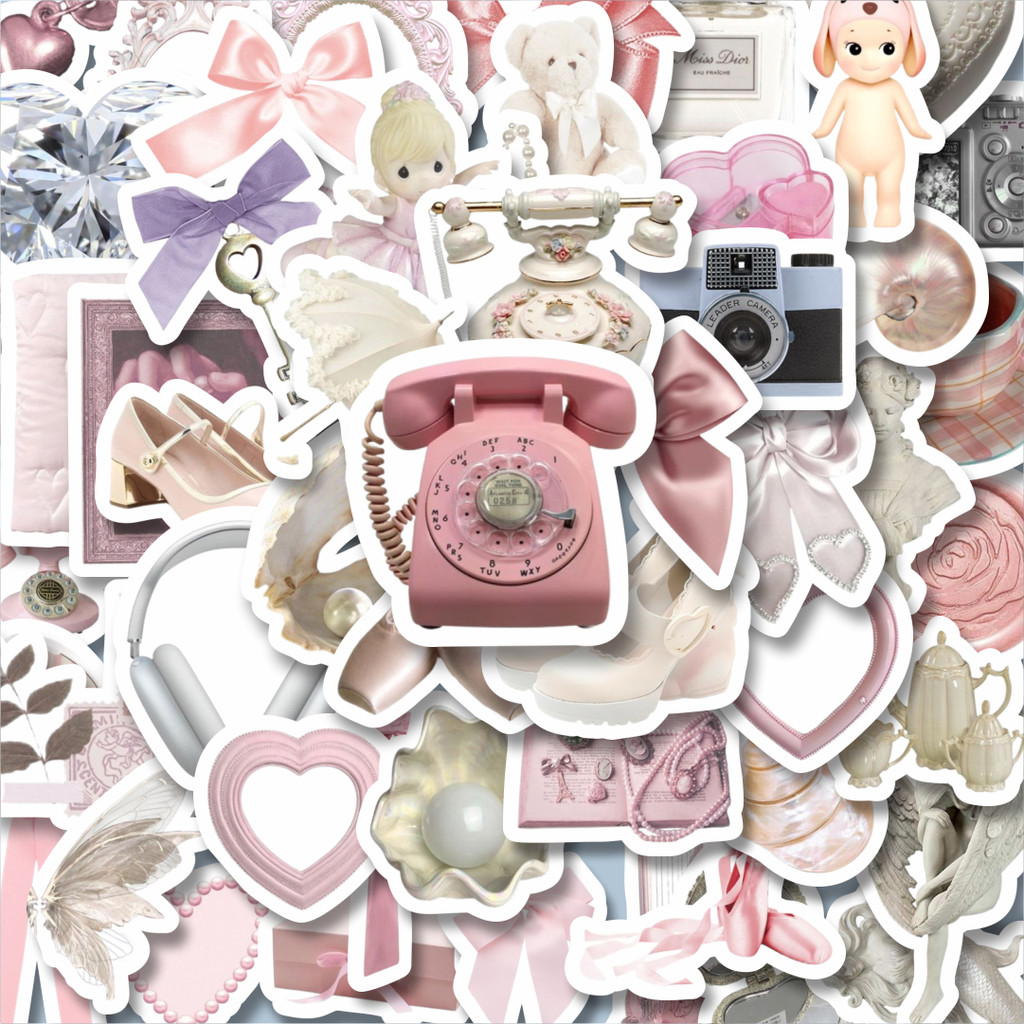 

100PCS Lucu Stiker Angel Core Retro Aesthethic [Sayap Pita Aesthetic] Mix 2 Stiker Aesthetic Stiker Anti Air Stikers Berperekat Waterproof sticker decal buat Motor Helm Buku Journal Koper Casing HP Laptop Botol Minum Hadiah anak