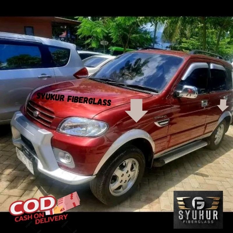 DCM Modifikasi Over Fender Taruna Rush Terios Model Polos Varian Warna